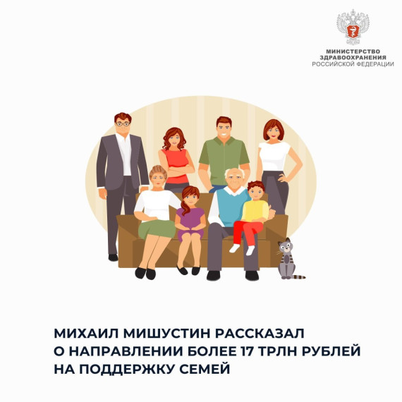 В России до 2030 года направят более 17 трлн рублей на поддержку семей. В России до 2030 года направят более 17 трлн рублей на поддержку семей.